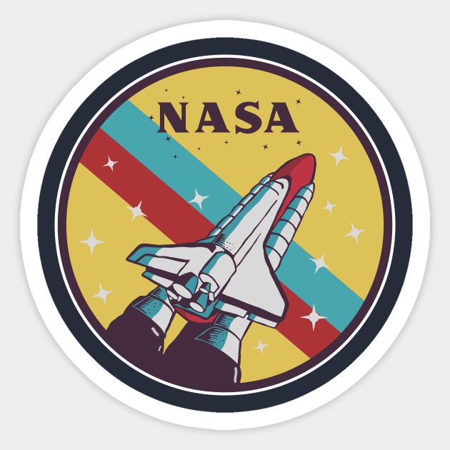 Nasa Space - Vintage Sticker by joesemelah